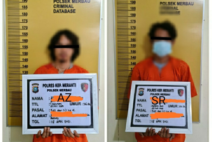 Curi Kabel PT EMP, Dua Warga Meranti Ditangkap Polisi