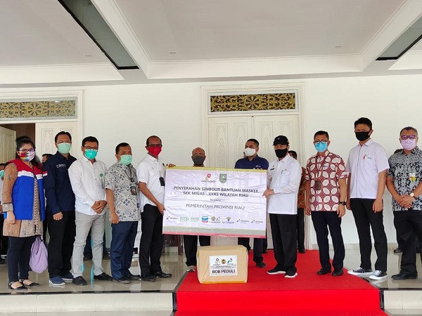 SKK Migas dan KKKS Wilayah Riau Sumbang Ratusan Ribu Masker