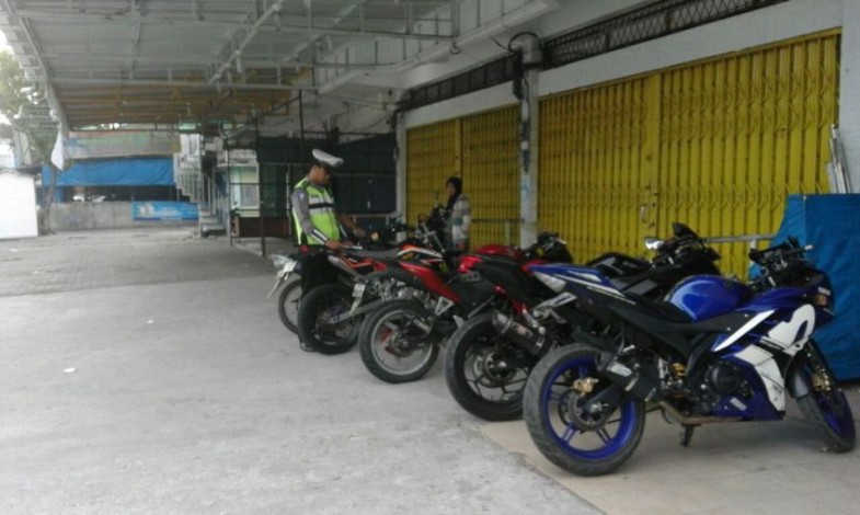 30 Unit Sepeda Motor Berknalpot Racing Ditindak di Pekanbaru
