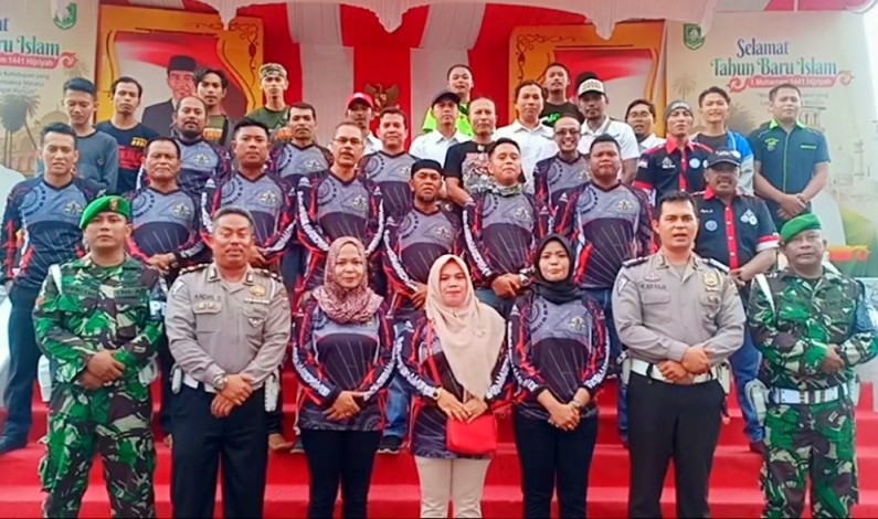 Bersama TNI dan Polri, Delapan Klub Motor Bengkalis Dukung Pelantikan Presiden