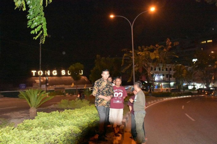 Dinas PUPR Pekanbaru Benahi Taman-taman di Jalan Sudirman
