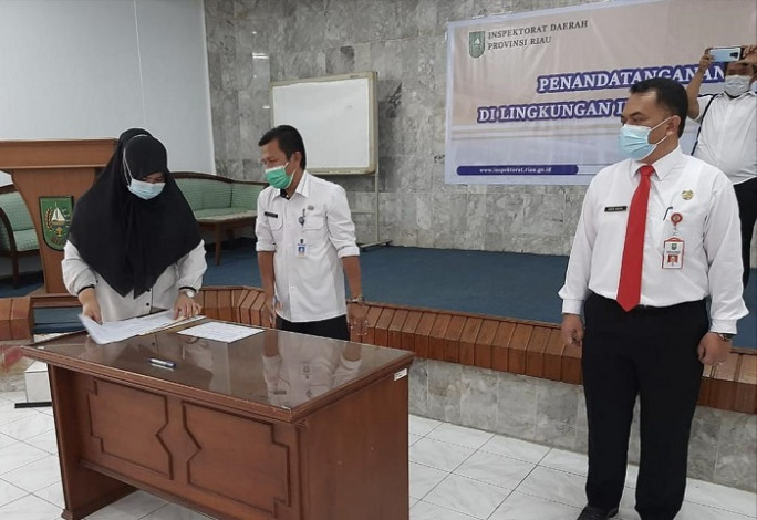 149 ASN Inspektorat Riau Teken Pakta Integritas