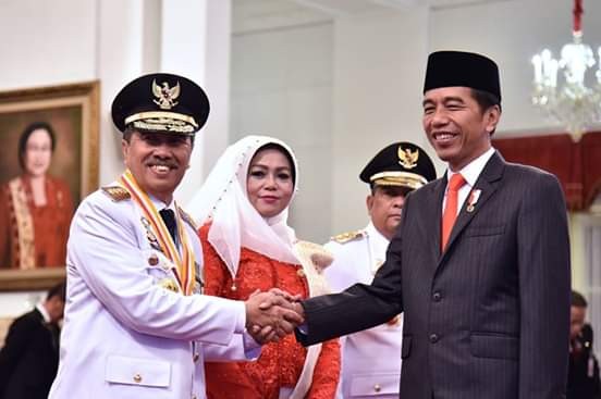 Usai Dilantik jadi Gubernur Riau Syamsuar Nyatakan Dukungan untuk Jokowi