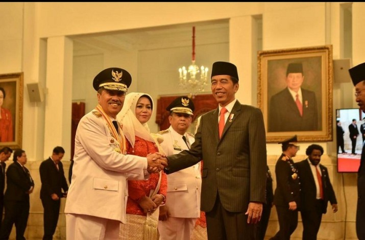 Syamsuar-Edy Dilantik sebagai Gubernur dan Wagub Riau, Bupati Bengkalis Ucapkan Tahniah