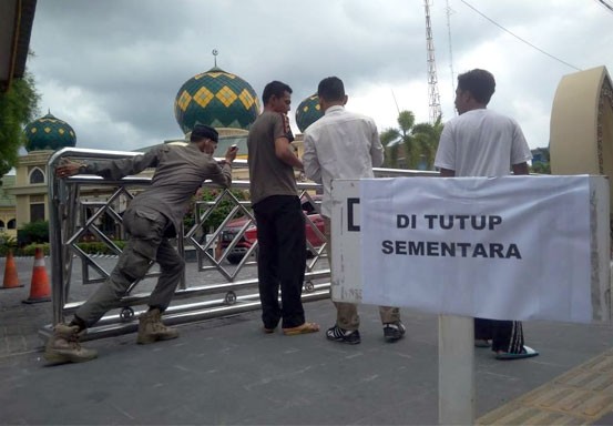 Heboh Virus Corona, Masjid Agung Ar-Rahman Pekanbaru Ditutup Sementara