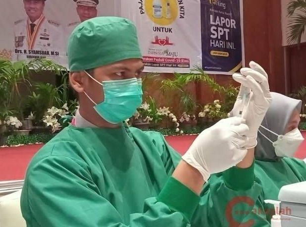 Capaian Vaksin Pertama di Riau Hampir Capai Target, Booster Baru 12,71 Persen