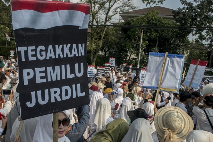 Jelang Pleno KPU 22 Mei, Ratusan Masyarakat Riau Sudah Berangkat ke Jakarta