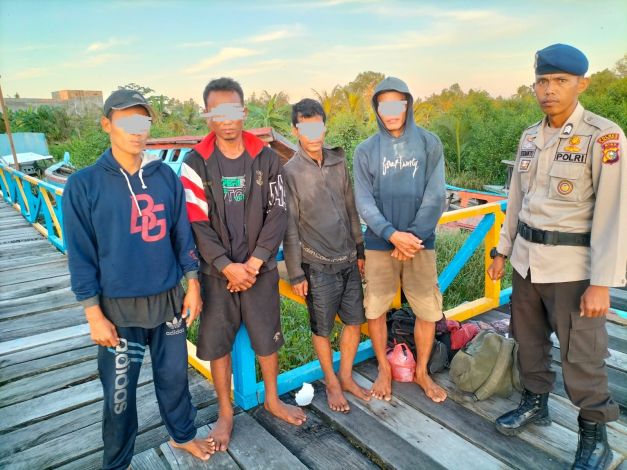 Tangkap Ikan Pakai Pukat Harimau, Empat Nelayan Sumut Ditangkap di Rohil