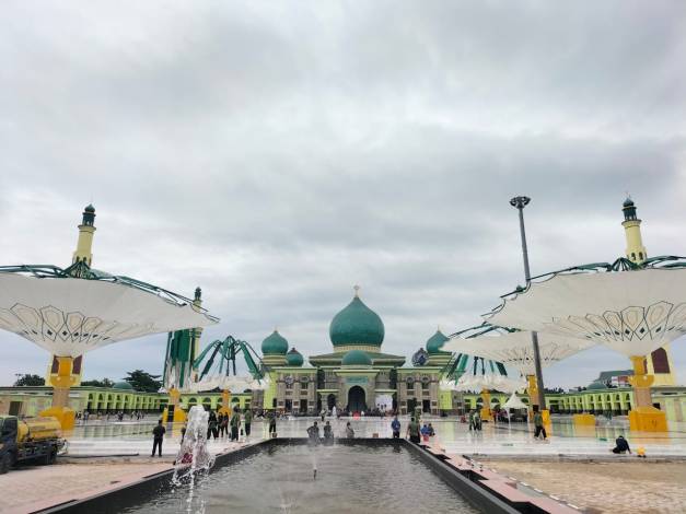 Pastikan Payung Elektrik Masjid Raya Annur Berfungsi Jelang Tablig Akbar, PUPR Riau: Perlu Dirapikan