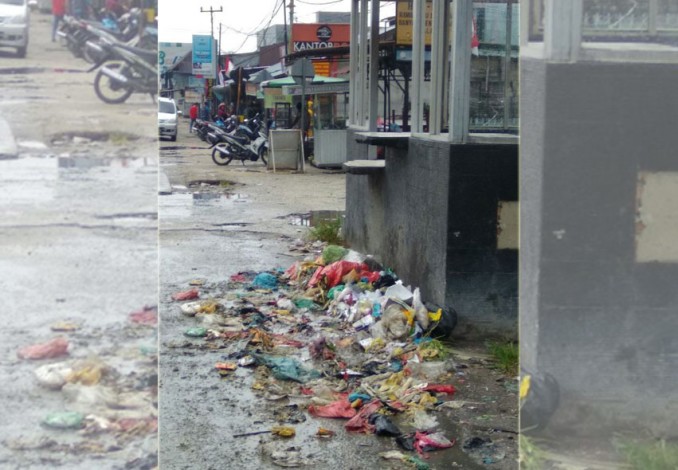 Duh, Halte Bus TMP Malah Jadi Tempat Pembuangan Sampah