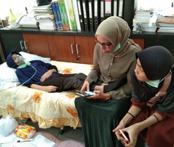 Posko Kesehatan Bapenda Riau Diserbu Warga Korban Kabut Asap