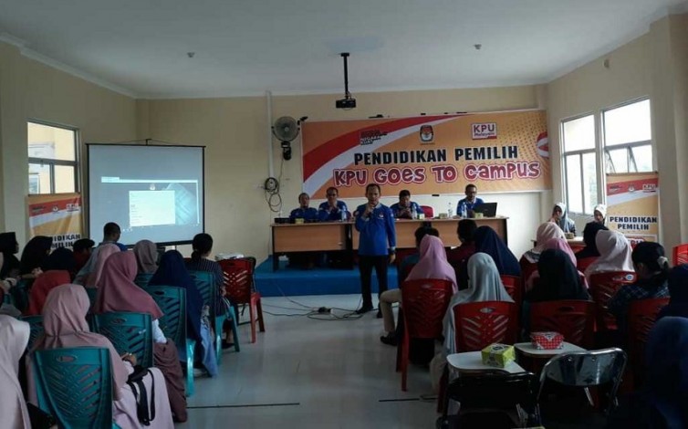 KPU Kampar Sosialisasi Pemilu di Universitas Pahlawan Tuanku Tambusai