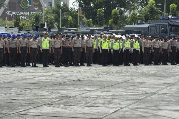 2.000 Personel Gabungan di Riau Siaga Pengamanan Pelantikan Presiden dan Wapres