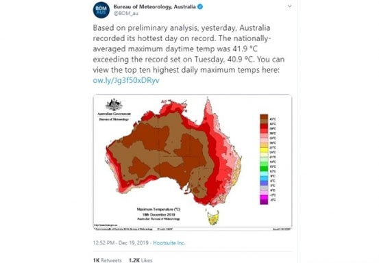 Rekor Hari Terpanas Australia, Biro Meteorologi sampai Kehabisan Warna