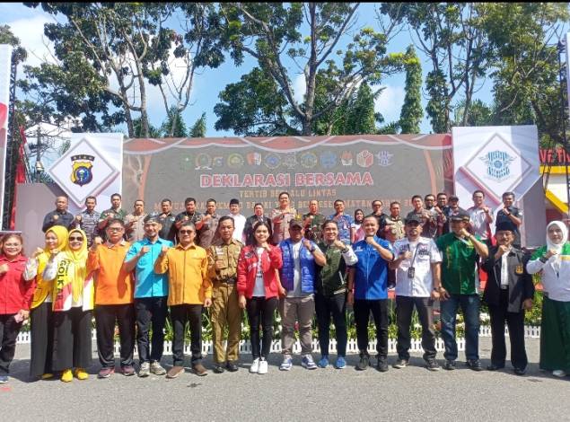 Kapolda Riau Deklarasikan Tertib Berlalu Lintas untuk Wujudkan Pemilu Damai 2024