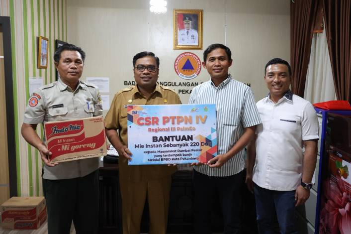 PTPN IV PalmCo Regional 3 Perkuat Stok Bantuan BPBD Pekanbaru