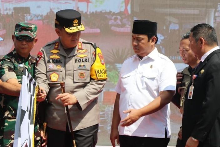 Wujudkan Pemilu Damai, Ketua DPRD Riau Hadiri Deklarasi Tertib Berlalu Lintas
