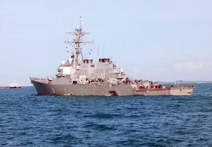 Kapal USS JOHN S MCCIN dan MV Alnic MC Tabrakan, TNI AL Kerahkan 2 KRI dan Satu Helikopter
