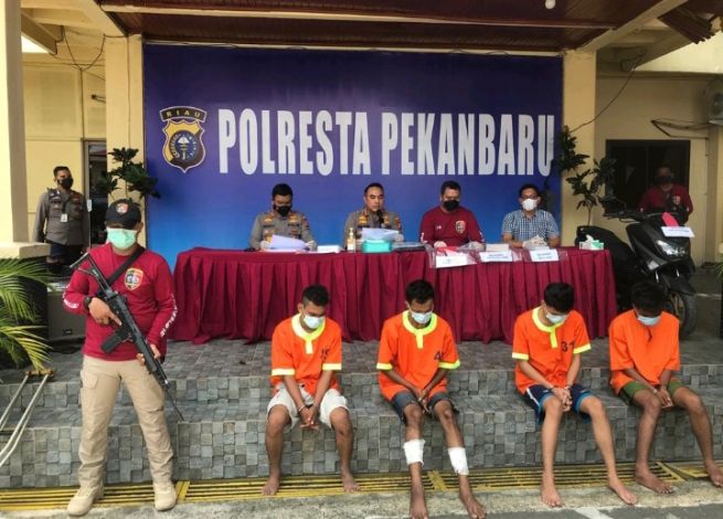 Tiga Kelompok Jambret Jalanan di Pekanbaru Berhasil Diringkus Polisi