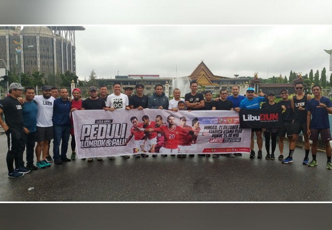 Tiga Bintang Timnas Indonesia Olahraga Bersama di CFD Pekanbaru