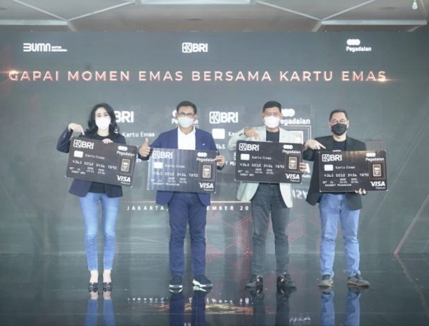 Pertama di Indonesia, BRI dan Pegadaian Luncurkan Kartu Kredit Berbasis Tabungan Emas
