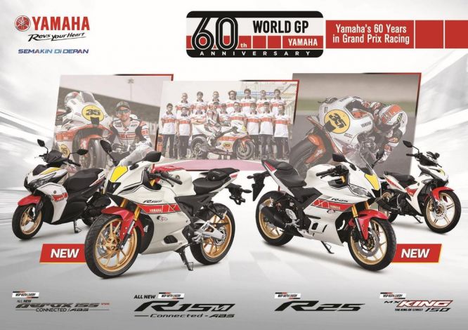 Tribute 6 Dekade Kiprah Yamaha di Balapan Dunia, R25 Livery Bersejarah Meluncur