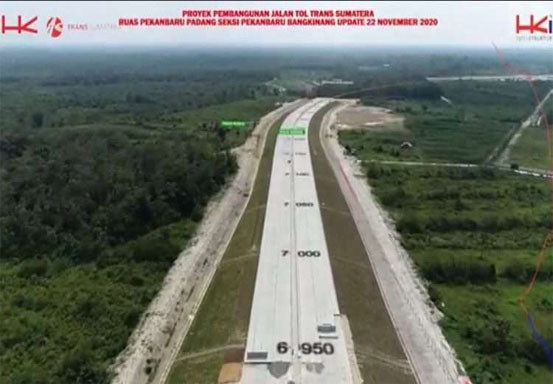 Progres Pembangunan Jalan Tol Pekanbaru-Bangkinang sudah 56 Persen