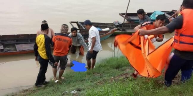 Tenggelam di Sungai Indragiri, Korban Keempat Berhasil Ditemukan