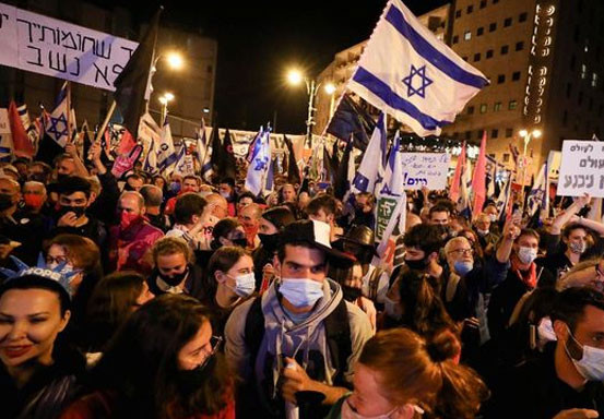 Puluhan Ribu Warga Demo Tolak Netanyahu Jelang Pemilu Israel