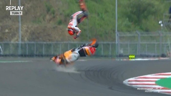 Marquez Kembali Menderita Diplopia Usai Crash di MotoGP Mandalika