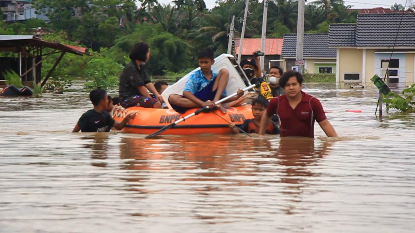 Akibat Hujan Deras, 130 Rumah di Jalan Cengkeh Pekanbaru Terendam Banjir