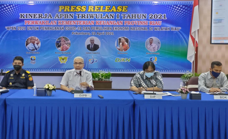 Triwulan I 2021, Realisasi APBN di Riau Capai Rp7,08 Triliun