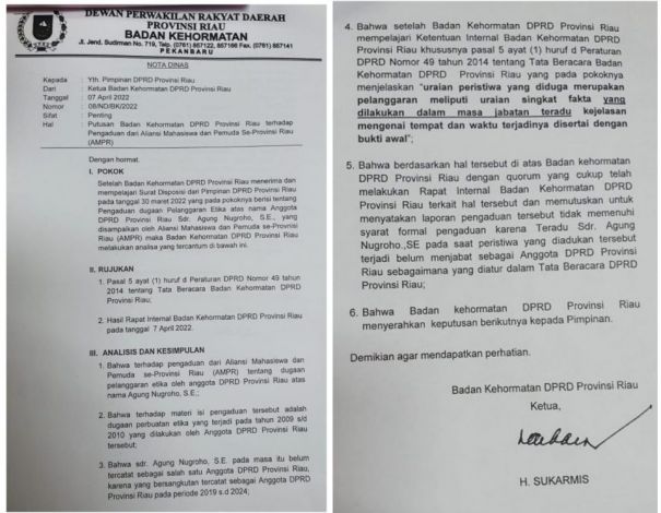 BK Tolak Laporan AMPR Soal Agung Nugroho karena Tak Memenuhi Syarat Formal