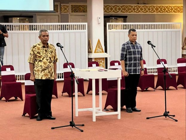 Muflihun dan Kamsol Gladi Pelantikan Pj Walikota Pekanbaru dan Bupati Kampar