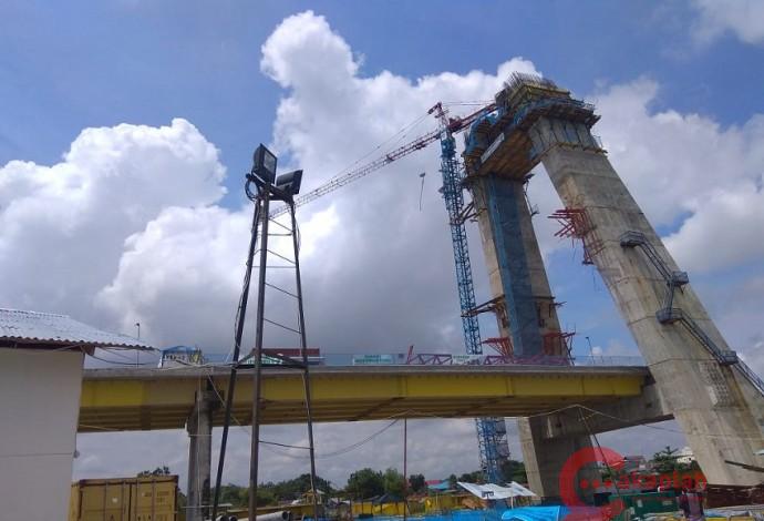 Alat Utama Rusak, Realisasi Pembangunan Jembatan Siak IV Minus 4,91 Persen