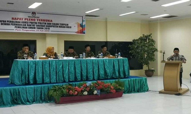 6 KPU Kabupaten di Riau Gelar Pleno Penetapan Caleg Terpilih