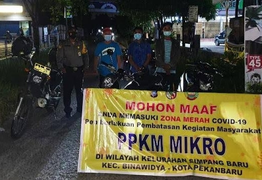 PPKM Mikro Pekanbaru Diperpanjang, Polisi Optimalkan Penyekatan Jalan