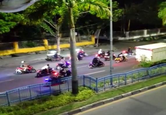 Mirip MotoGP, Puluhan Remaja Pekanbaru Terekam Balap Liar di Jalan Sudirman