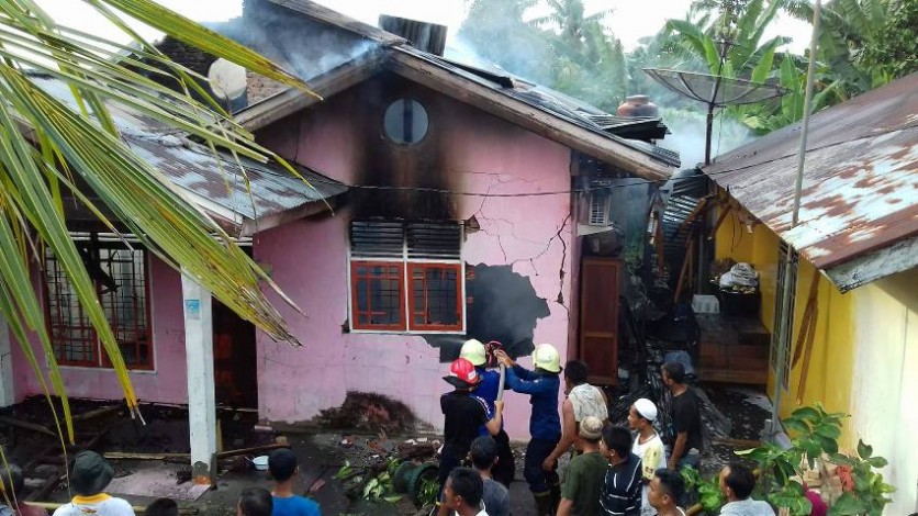 Satu Unit Rumah Terbakar di Desa Bukit Ranah