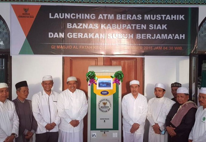 Syamsuar Launching ATM Beras BAZNAS Siak untuk Mustahik