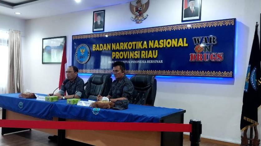 BNNP Riau dan Jajaran Sita 39 Kg Sabu dan 21 Ribu Pil Ekstasi Sepanjang 2023