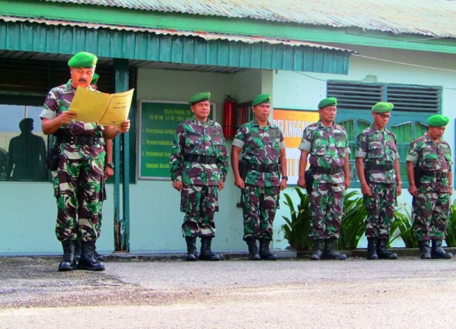 Ada Konsentrasi Pasukan TNI di Koramil 02 Rambah, Ini yang Mereka Lakukan