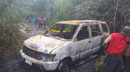 Mobil Dibakar di Kampar, Pedagang Tepung Bakso Hilang