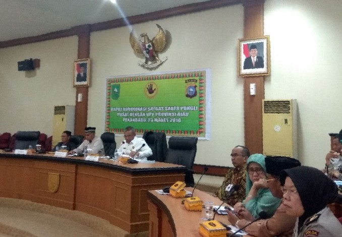 Satgas Saber Pungli Pusat Rakor dengan UPP Riau