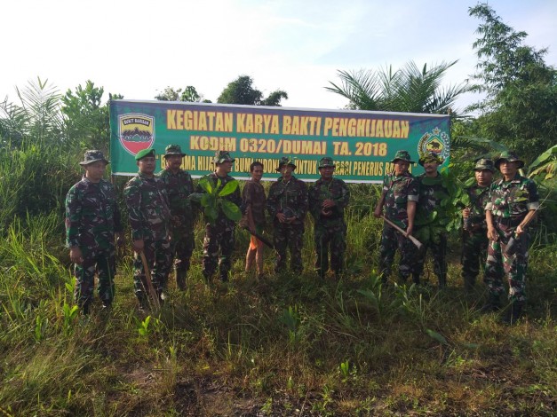 Kodim 0320/Dumai Lakukan Gerakan Penghijauan