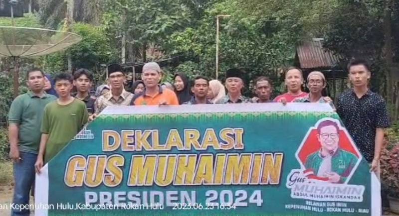 Bentuk Relawan Bangun Desa, Warga Rohul Deklarasikan Dukungan Muhaimin Iskandar Capres 2024