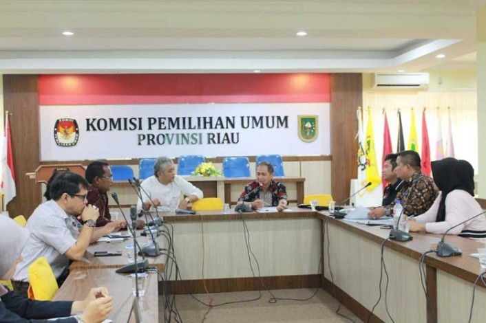 Jelang Sidang di MK, KPU Riau Rakor dengan KPU 3 Kabupaten