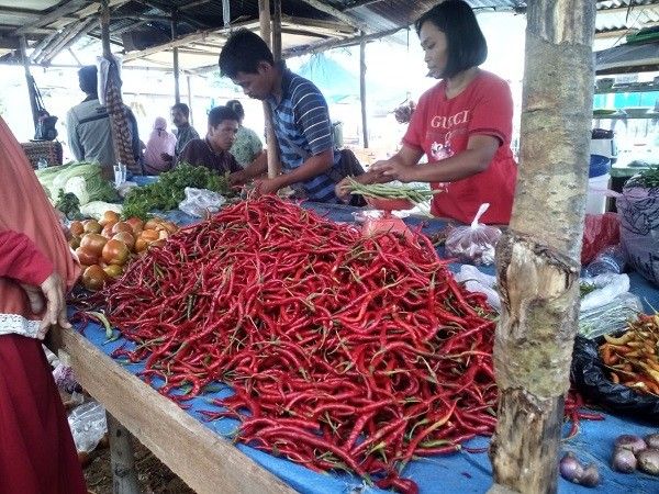 Harga Cabai di Pekanbaru Berangsur Turun, Bawang Merah Masih Tetap