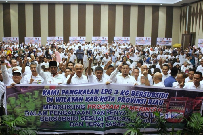 Ribuan Pengusaha Pangkalan Elpiji 3 Kg Deklarasi Dukung Jokowi-Maruf Amin