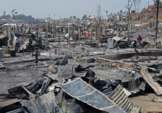 Masih Misterius, Pengungsian Rohingya Terbakar, 15 Tewas dan 400 Hilang